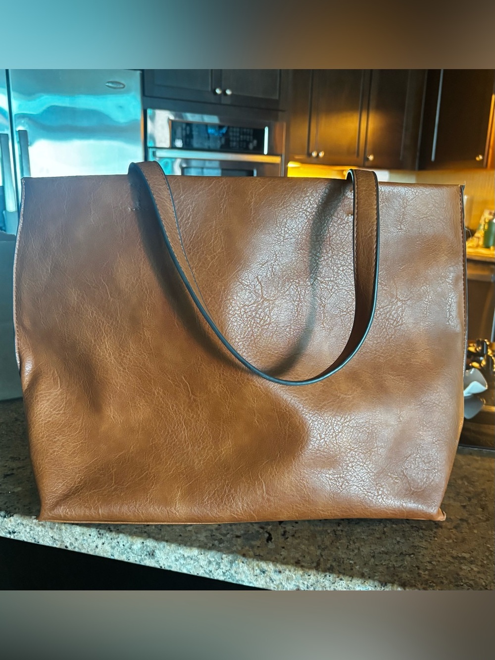Sole Society Cognac Brown Shoulder Tote